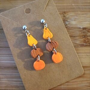 COPY - Fall Pumkin Gourd Dangling Earrings